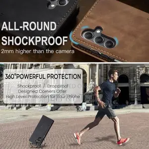 Samsung Galaxy A35 5g Wallet Case - Black, Pu Leather, Shock-Proof, Ki