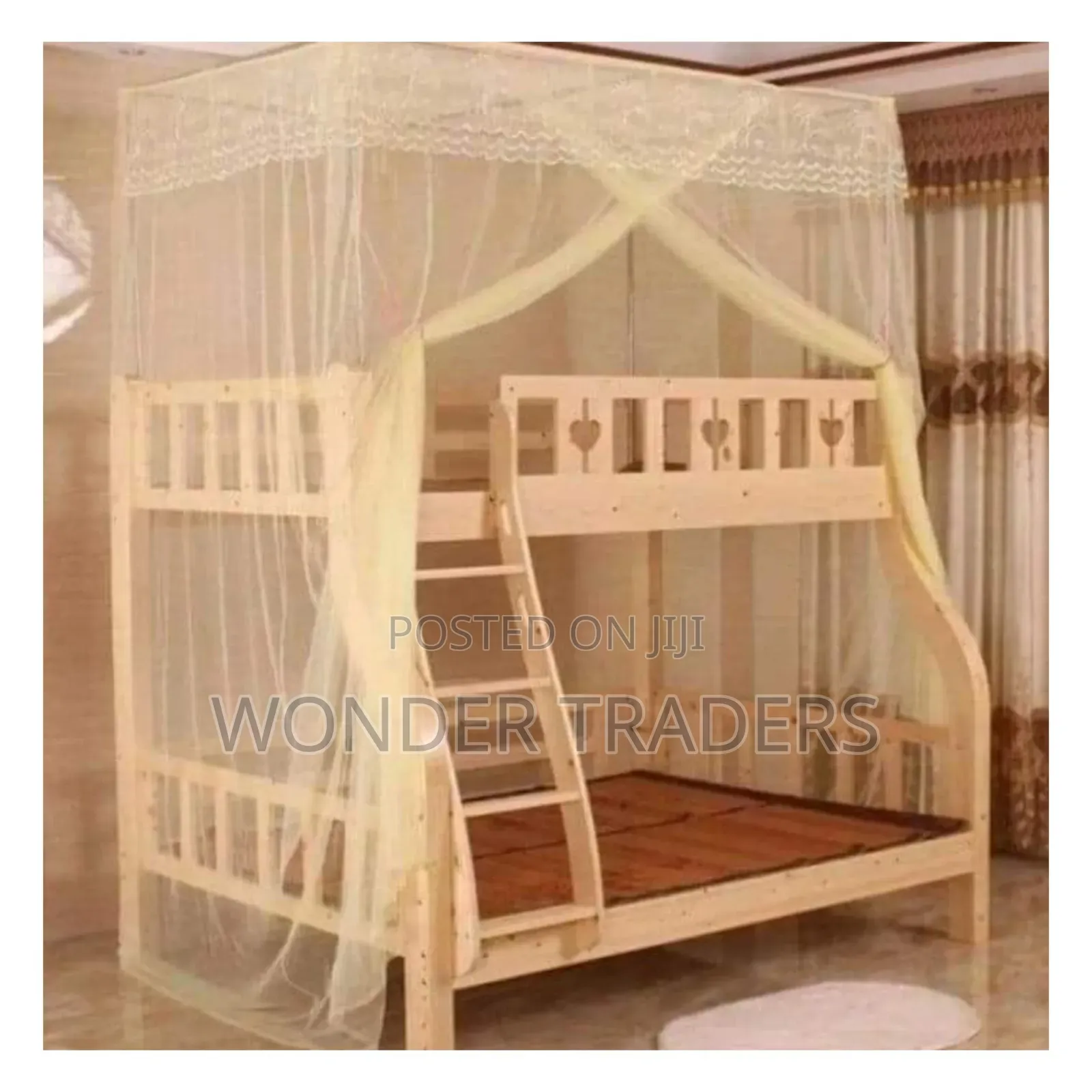 *Double Decker Nets* Colours: Purple, White, Cream.