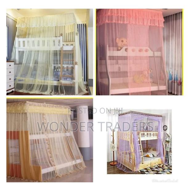 Double Decker Nets, Colours Pink,Cream, White Purple. Free Siz