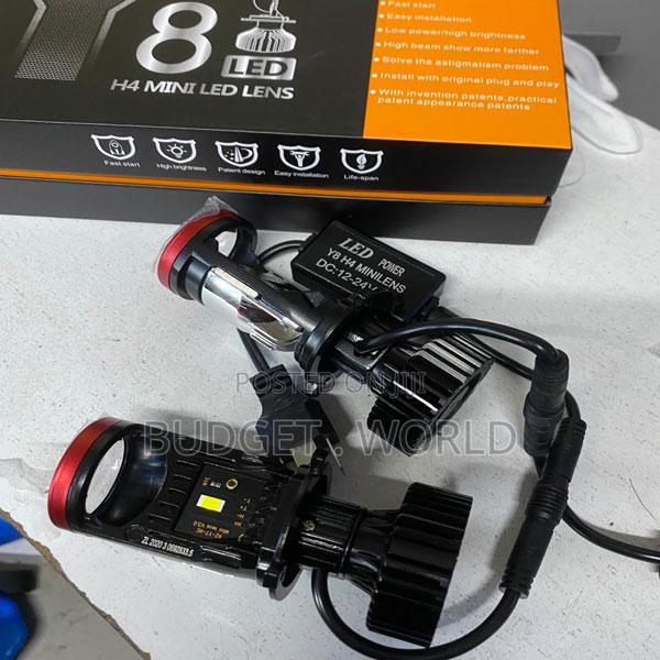 Y8 H4 Compact Led Projector Headlight Bulbs for Maximum Road Visibilit