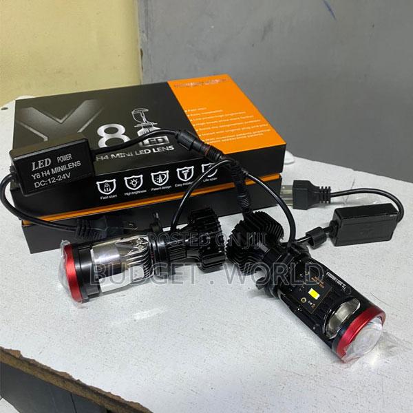 Y8 H4 Ultra Focus Mini Led Bulbs With Modern White Headlight Output