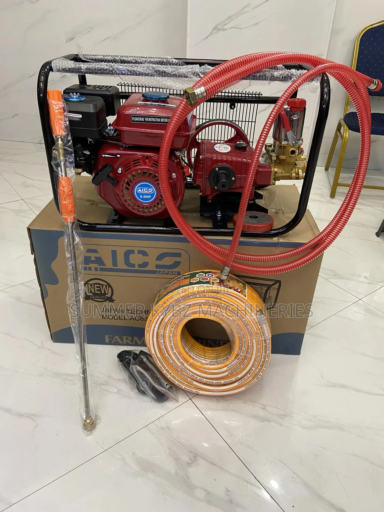 Aico Japan Gasoline Trolley Sprayer 8hp,