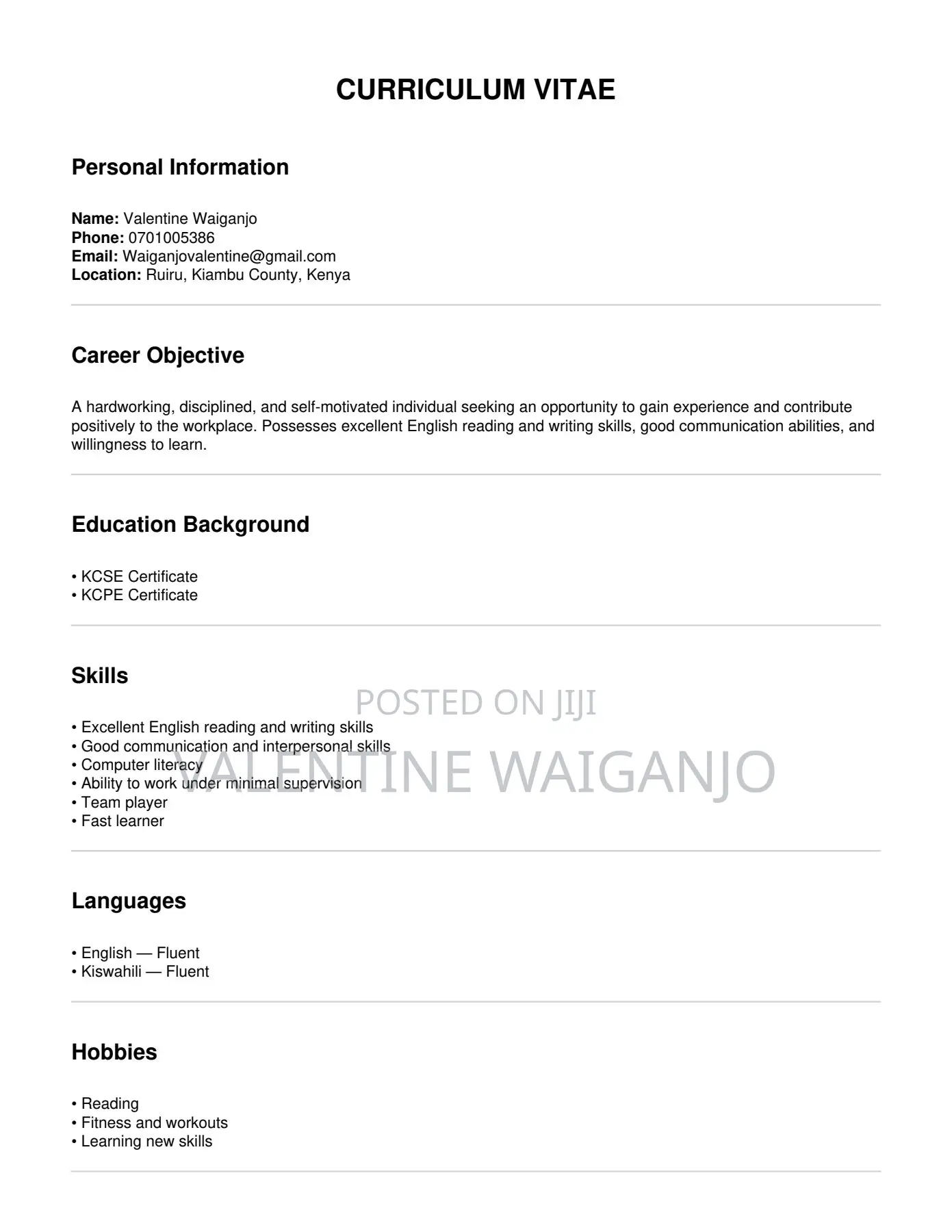 Online CVs for Beginners | Writing Typing Work