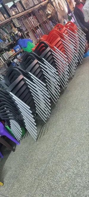 Complast Plastic Chair With Metal Tube Legs