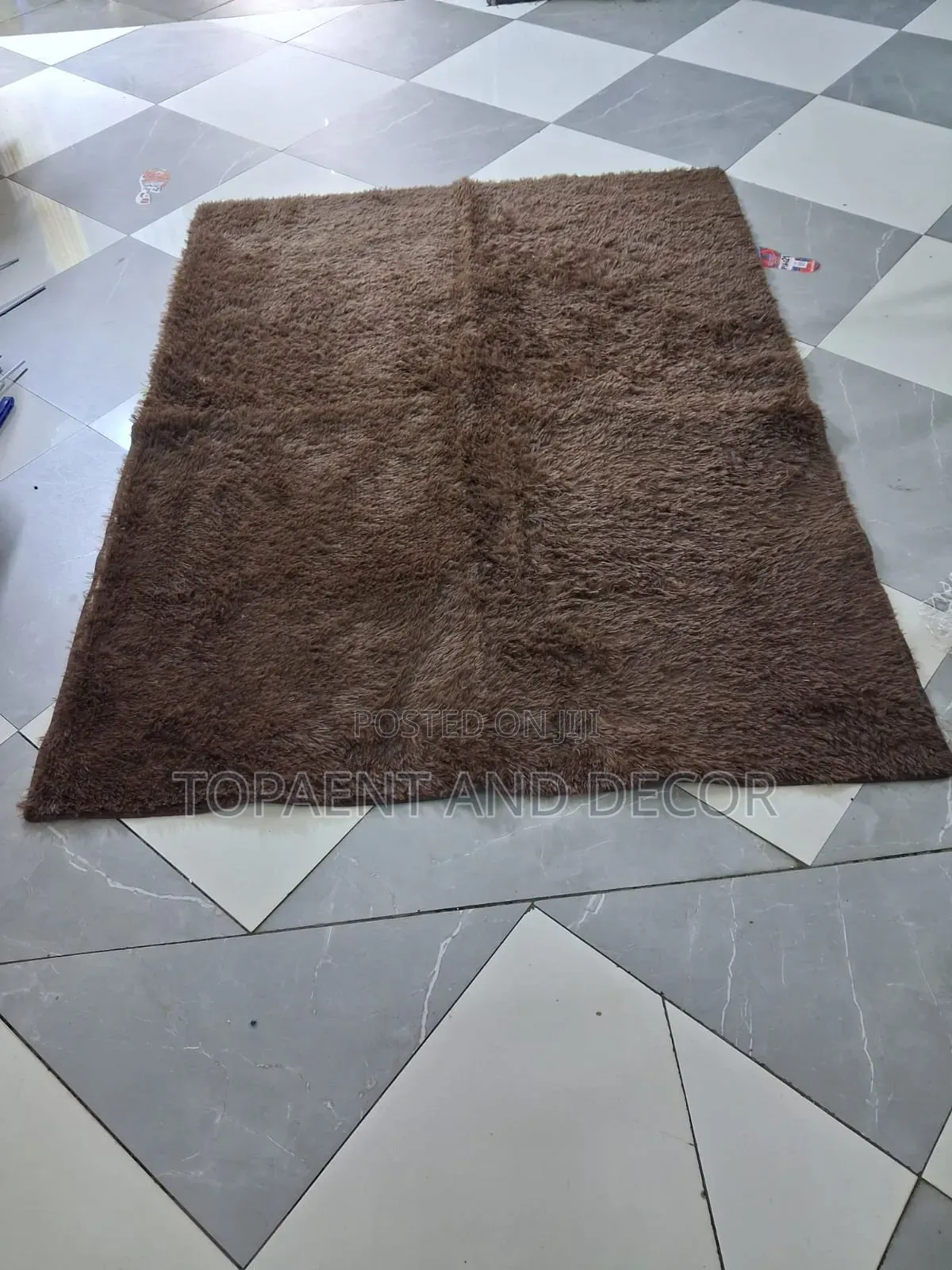 Warm Brown Fluffy Carpet