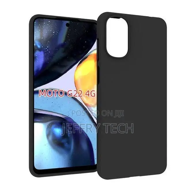 Motorola Moto G22 Soft Silicone Case - Shockproof Tpu Cover, Black