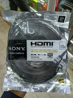 Sony High Speed Flat Hdmi Cable 10 Meter (Black)