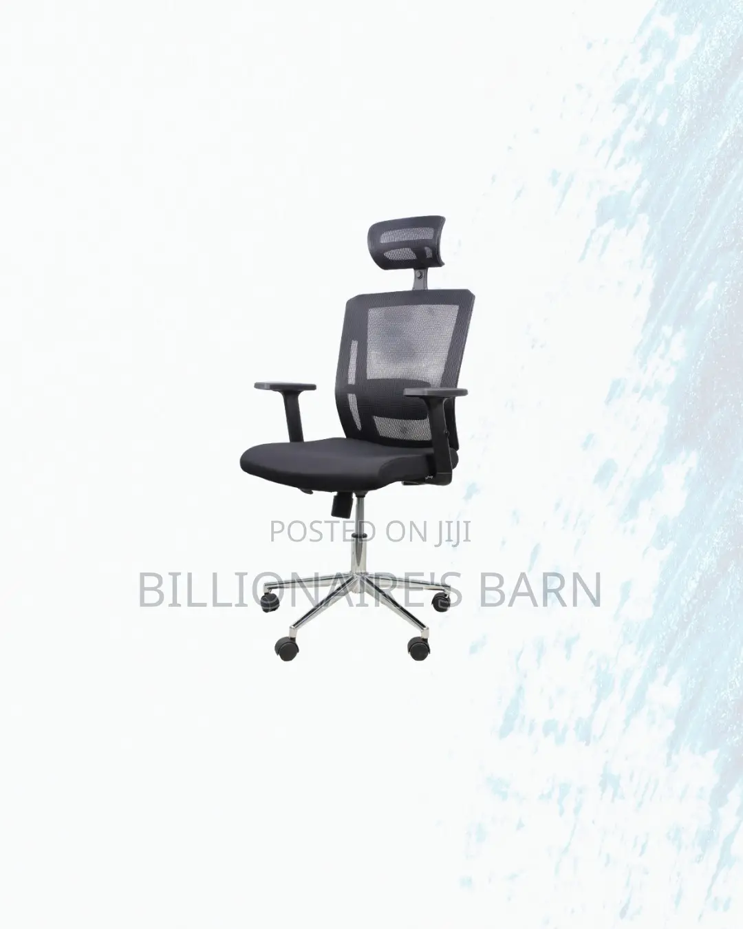 Professional Mesh Office Chair Ergonomic Headrest With Chrome Base
