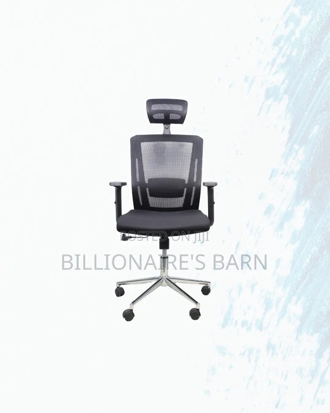 Professional Mesh Office Chair Ergonomic Headrest With Chrome Base