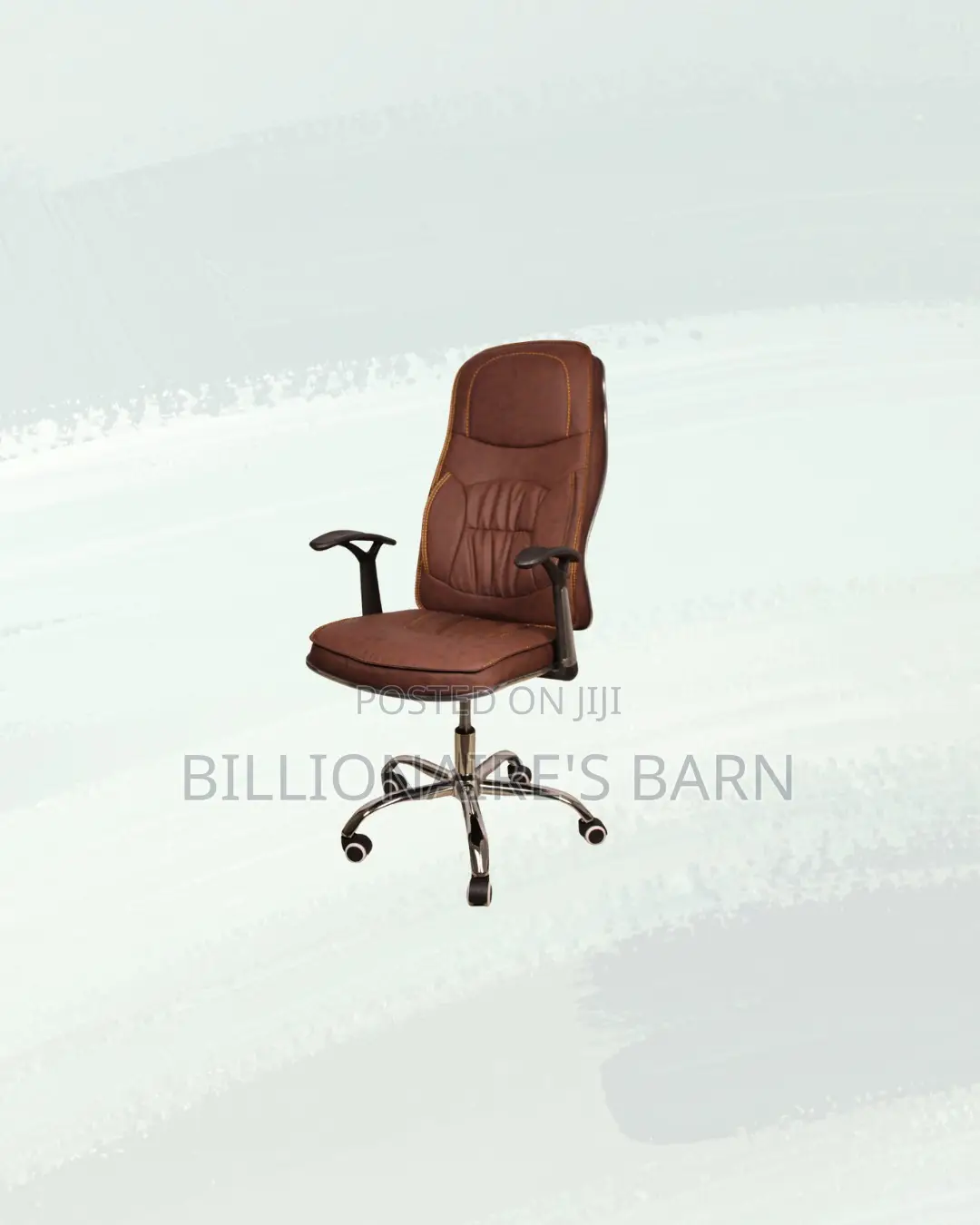 Modern Executive Leather Chair High Back Padded Armrest Now in Stock