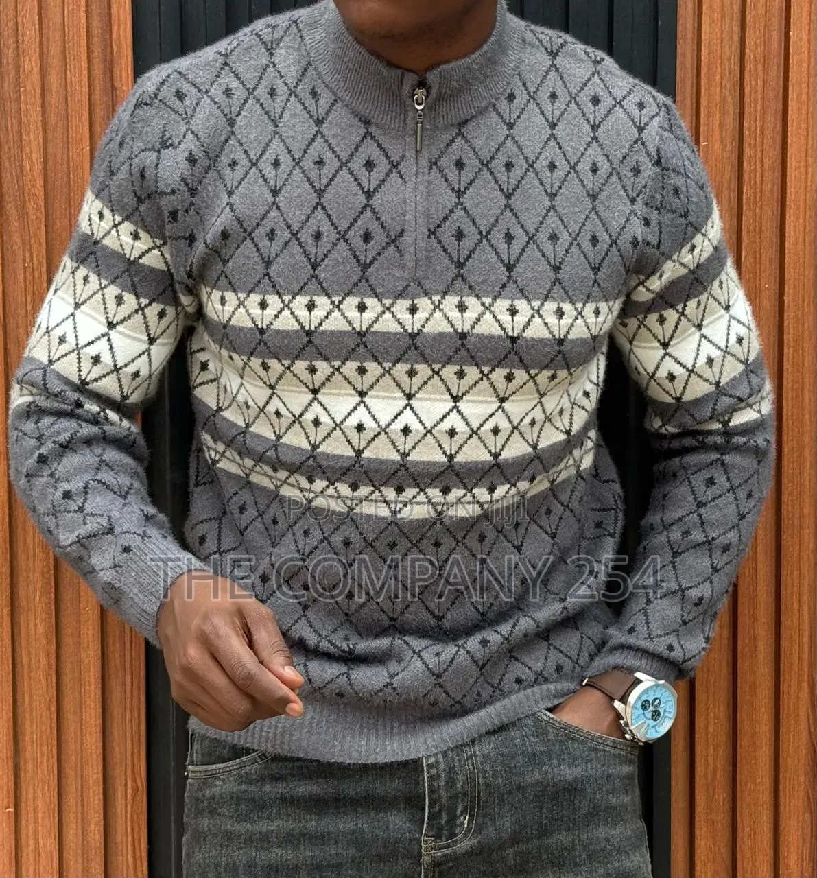 Quality Casual Designer Fleech Quarter Zip Sweatshirt for Men