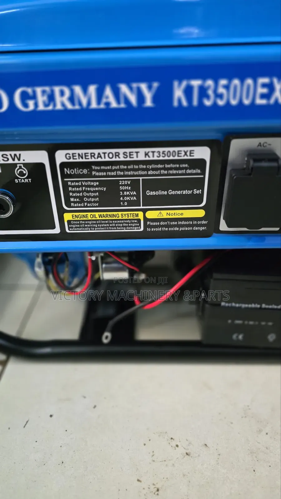 Kato Germany Generator Gasoline Key Start 3.8kva