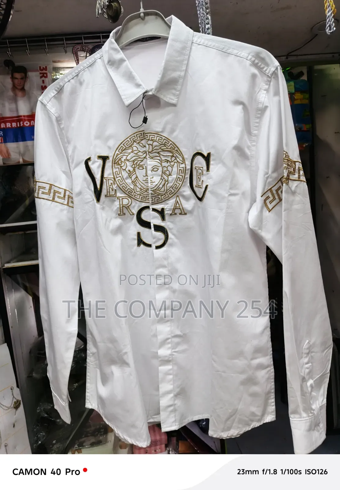 Quality Long Sleeved Designer Versace Cotton Silk Shirts
