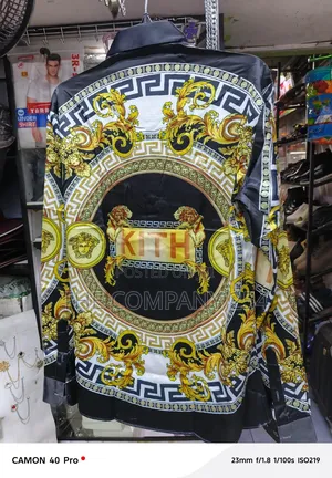 Quality Long Sleeved Designer Versace Cotton Silk Shirts