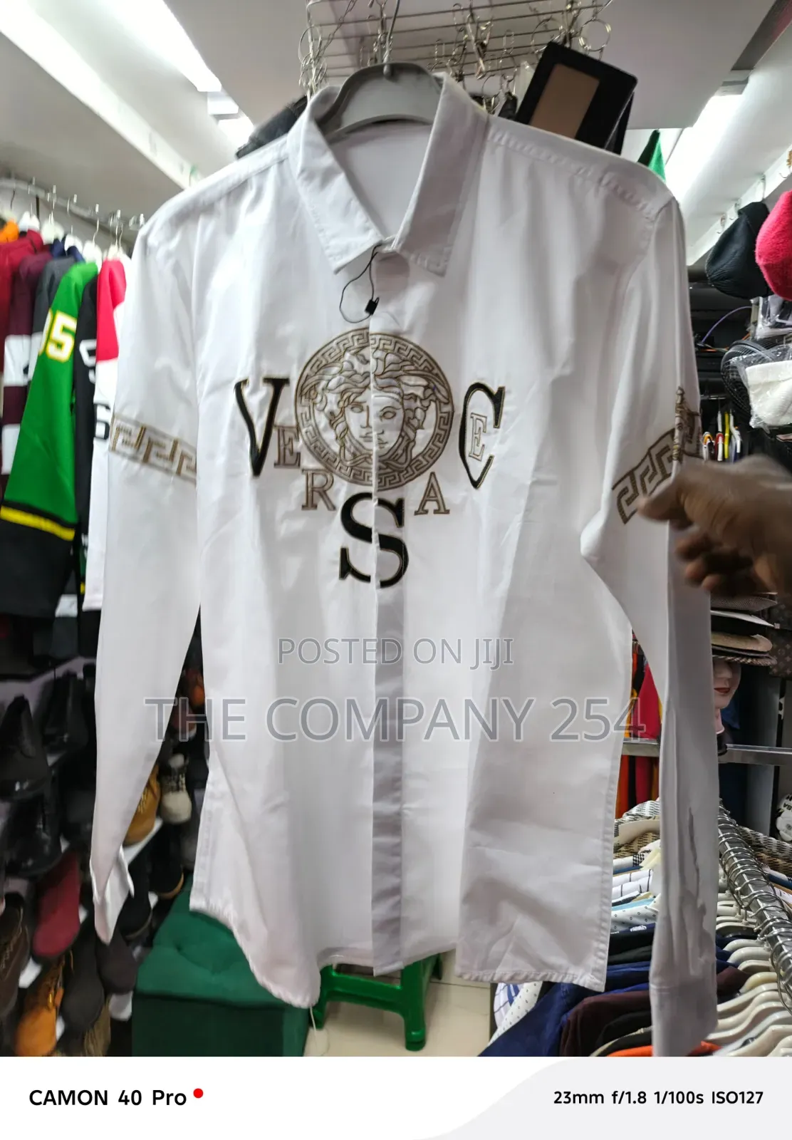Quality Long Sleeved Designer Versace Cotton Silk Shirts