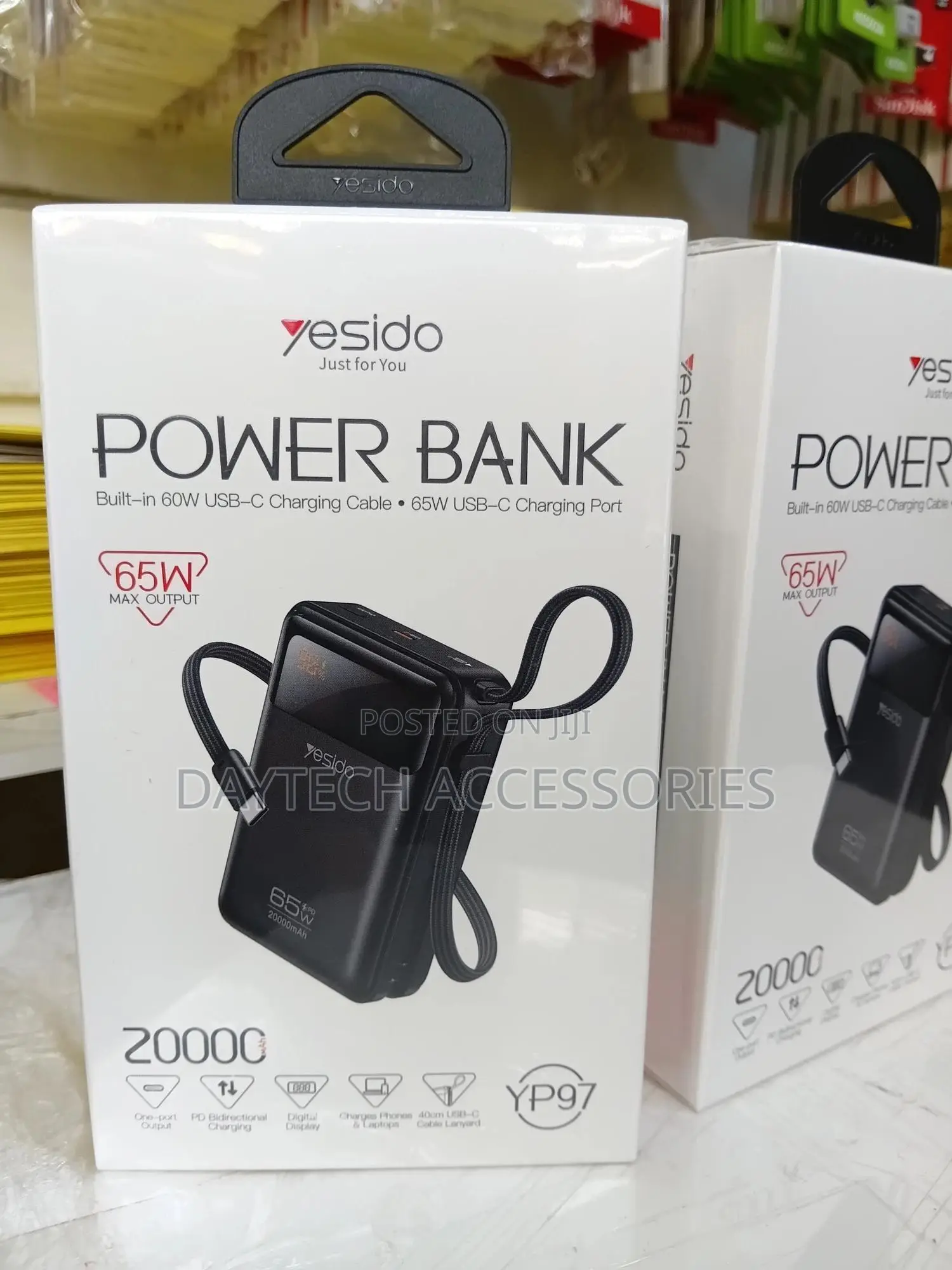 Yesido Yp97 20000mah Power Banks With 65w Fast Charging Capabilities.