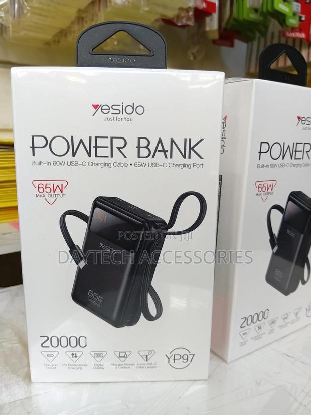 Yesido Yp97 20000mah Power Banks With 65w Fast Charging Capabilities.