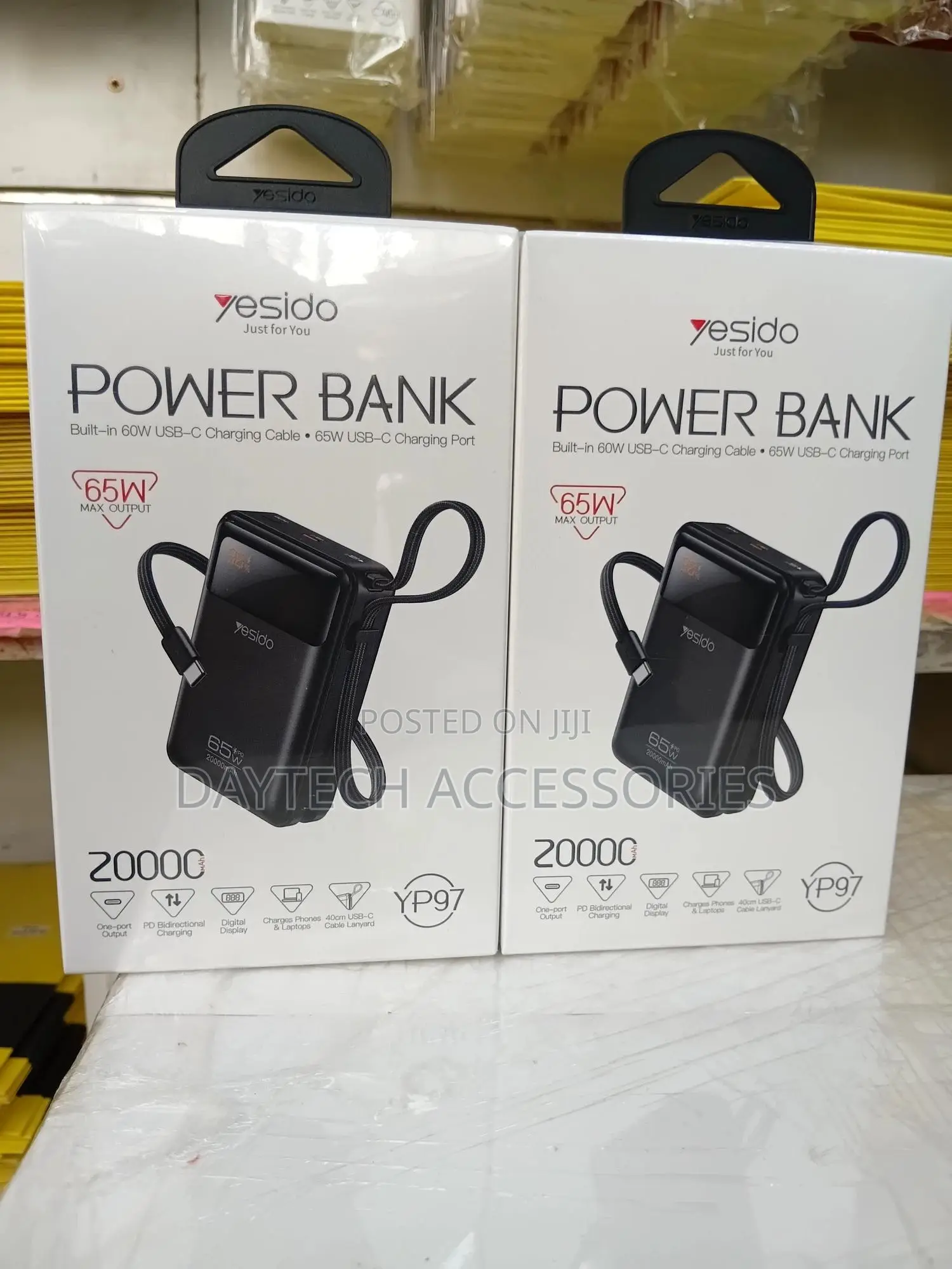 Yesido Yp97 20000mah 65w Fast Charging Phone Charging Powerbank