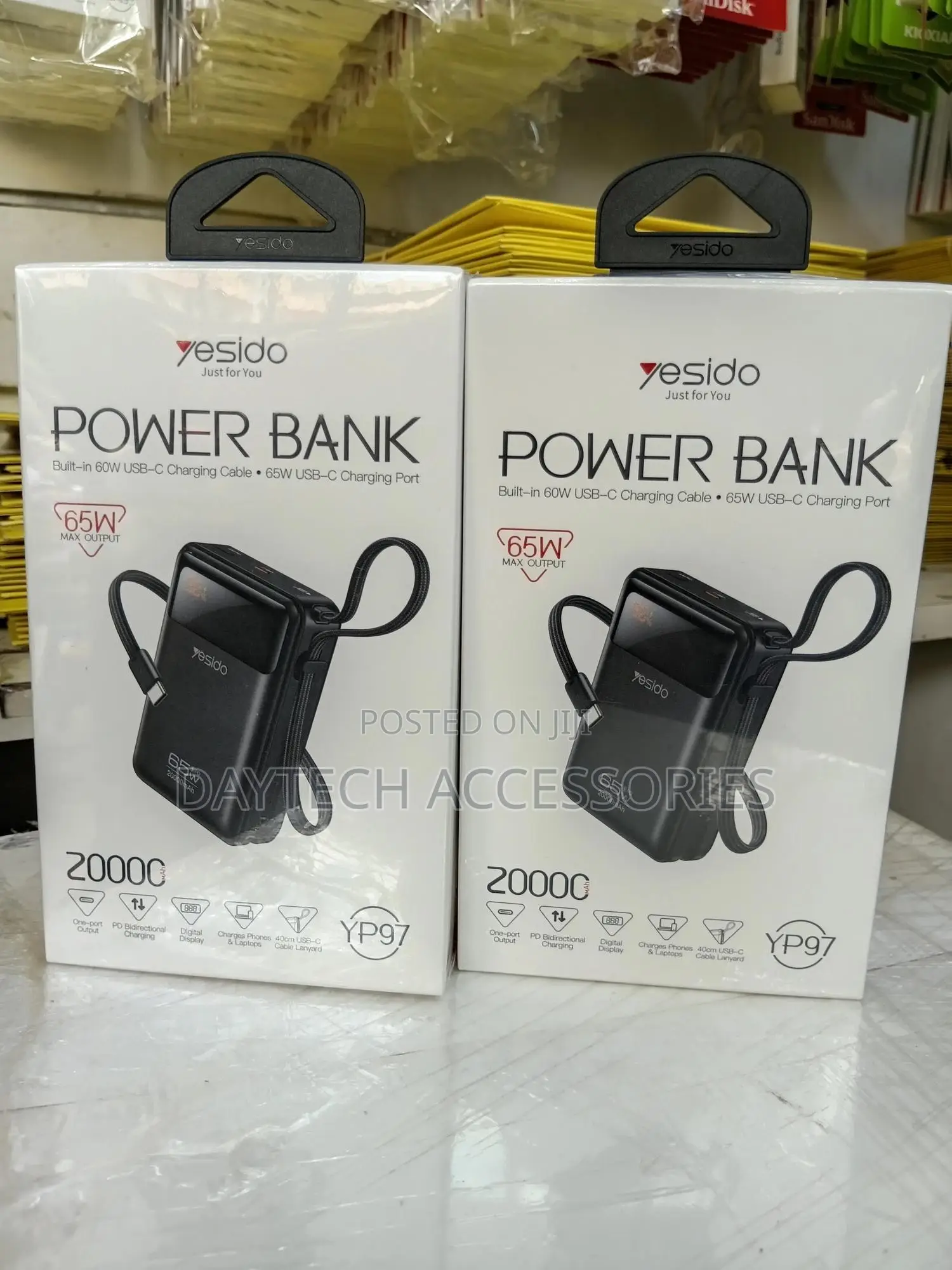 Yesido Yp97 20000mah 65w Fast Charging Phone Charging Powerbank
