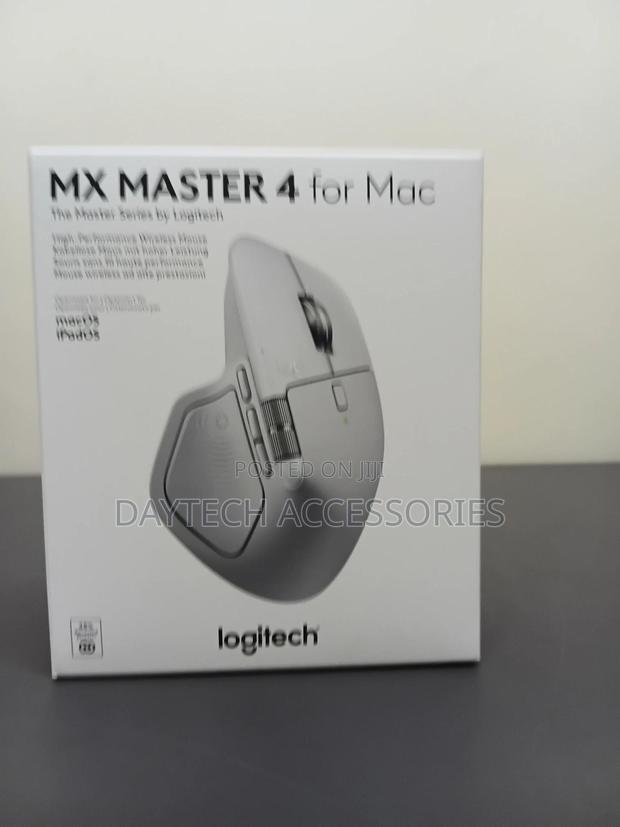 This Is a Logitech Mx Master 4 for Mac Wireless Mouse in Pale Gray. - thumbnail 2