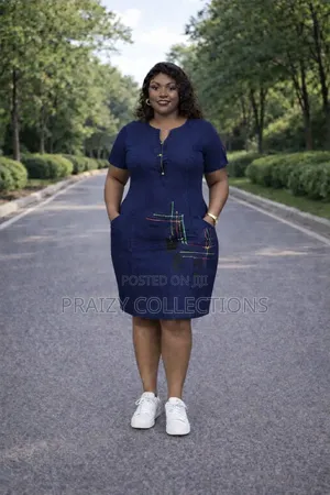 Denim Straight Dress With Good Fitting