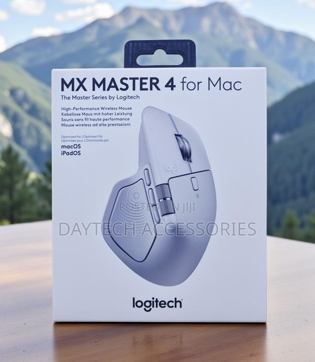 Logitech Mx Master 4 Ergonomic Wireless Mouse for Mac Pale Gray