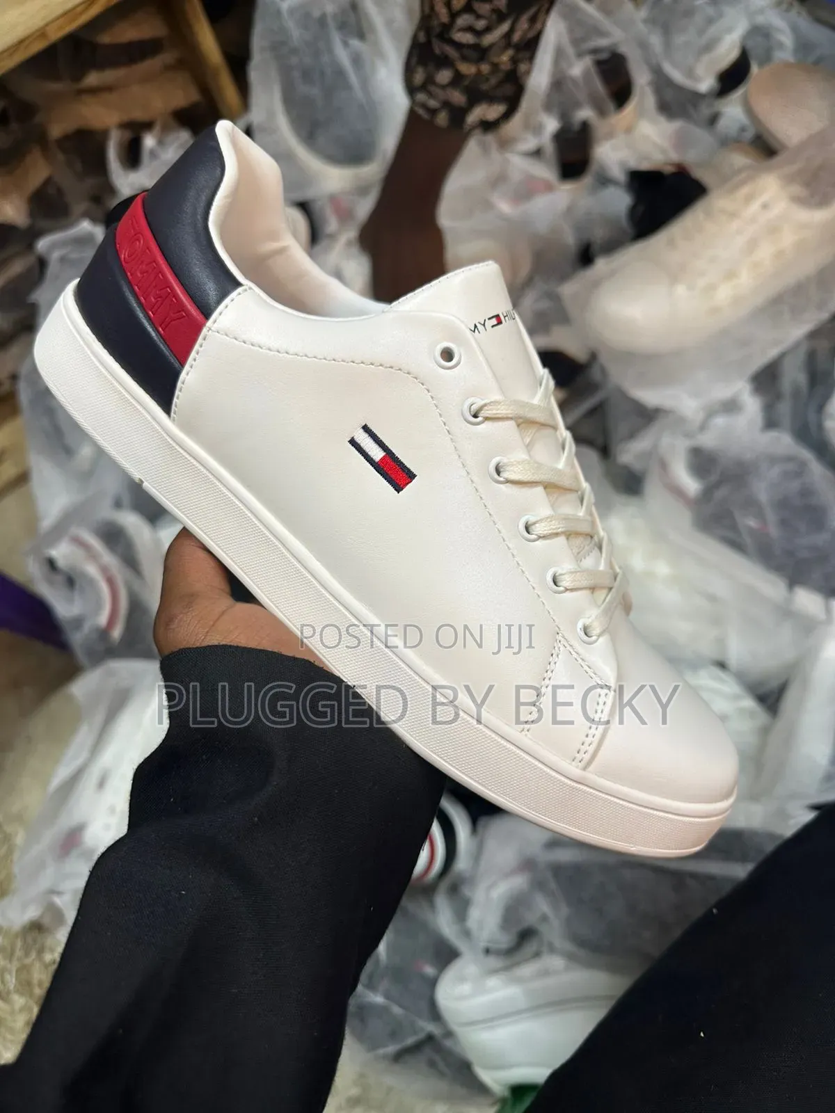 Tommy Hilfiger White, Tommy Hilfiger Black, Leather