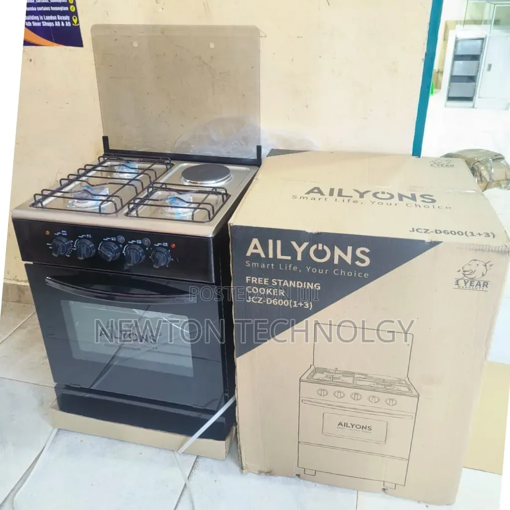 60*60 Ailyons 3+1 Standing Cooker With Electric Oven