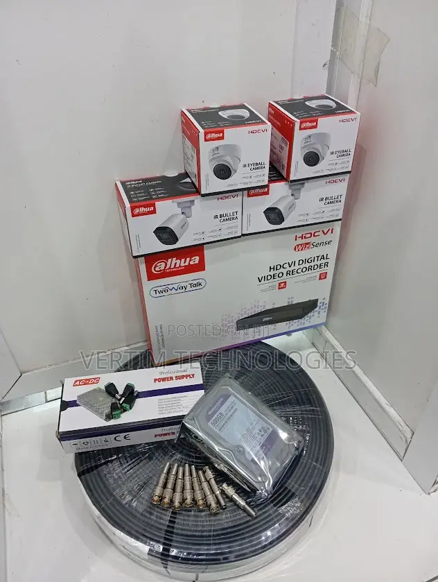 CCTV Set Dahua New 4 Channel Full Set Hd CCTV Four Camera Kit