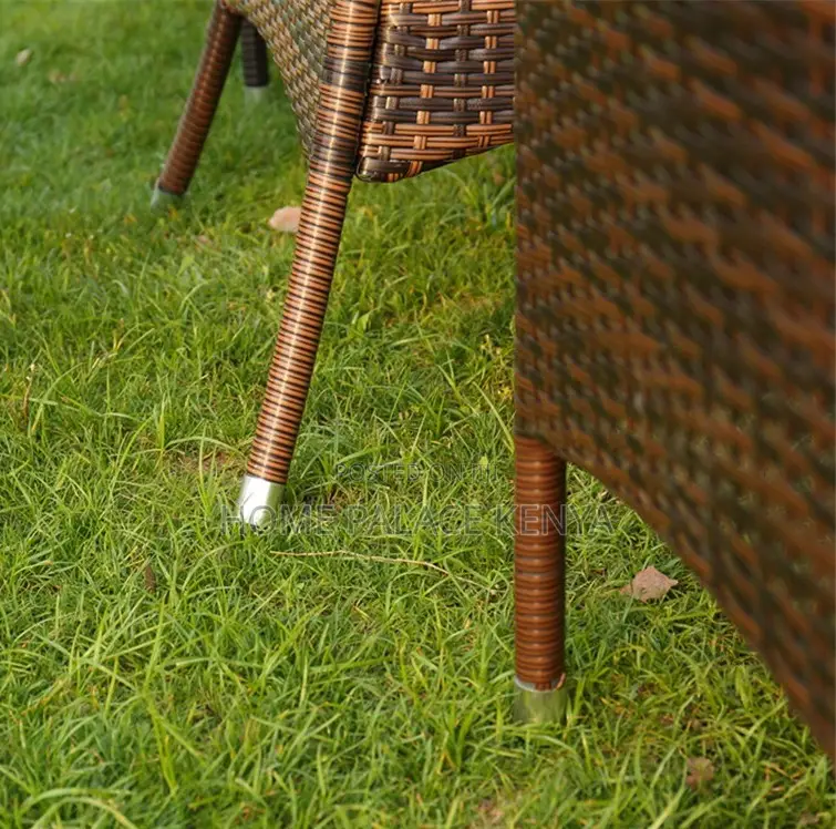 Outdoor Set: 4 Seater All Weather Rattan Dining Table Set