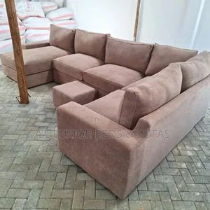 U-Shaped Conner Seat (Brown 8 Seater)