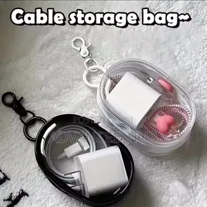 Portable Mini Clear Charger Storage Bag