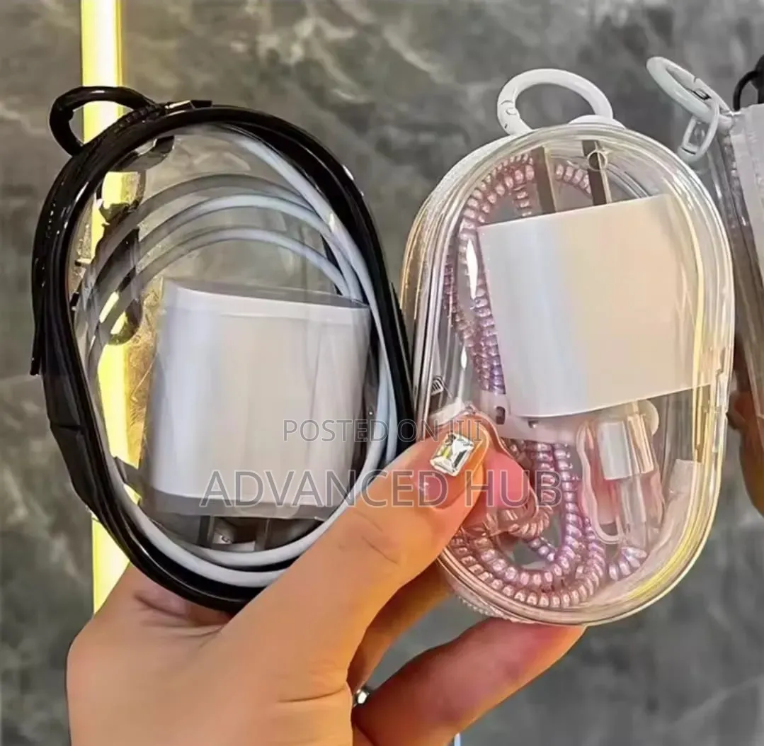 Portable Mini Clear Charger Storage Bag