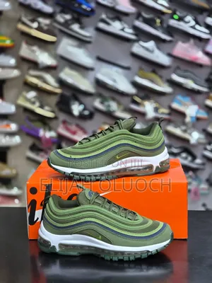 Nike Air Max 97 Olive Green Sneakers.