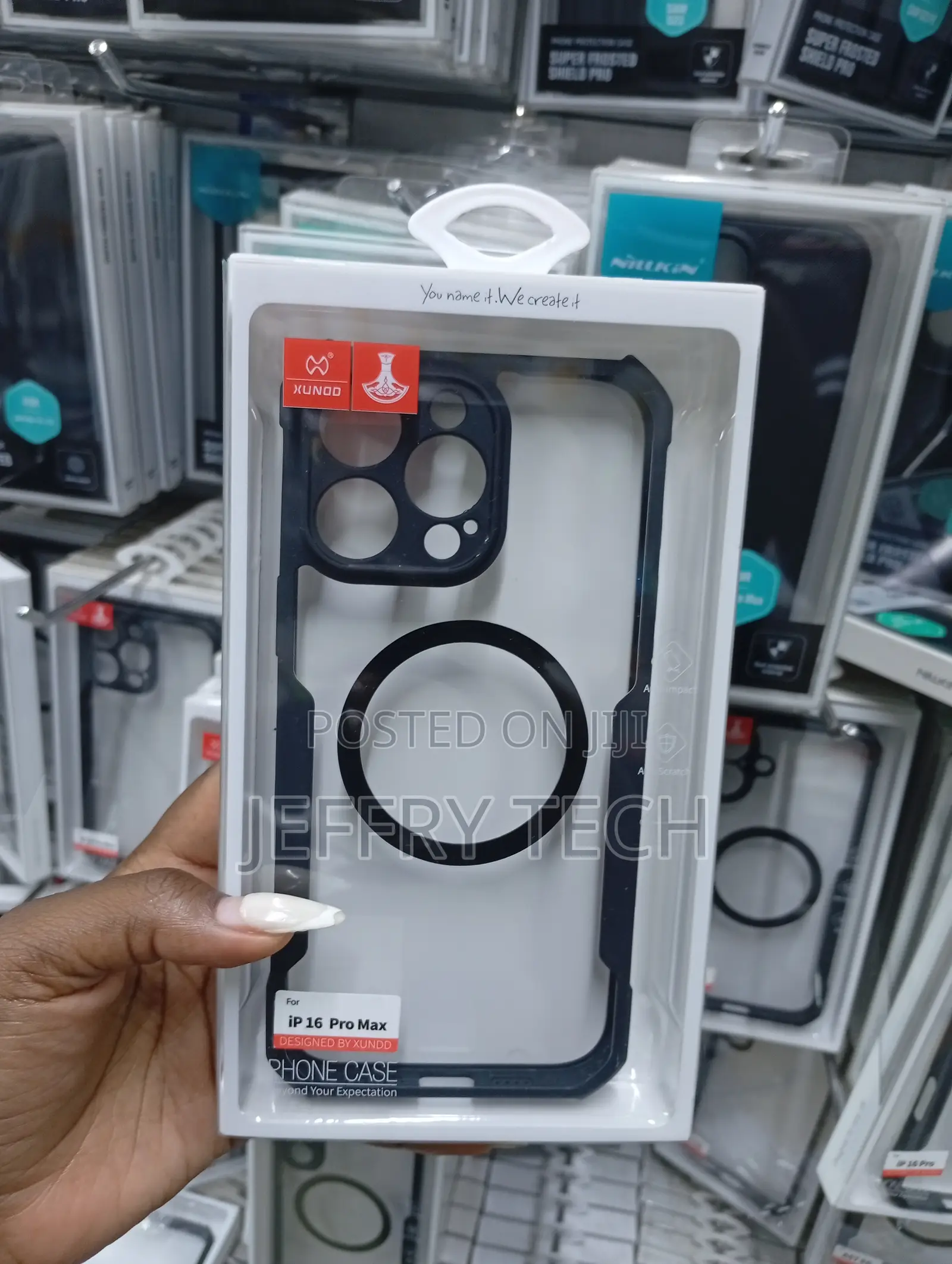 iPhone 16 Pro Max Magnetic Transparent Shockproof Phone Case
