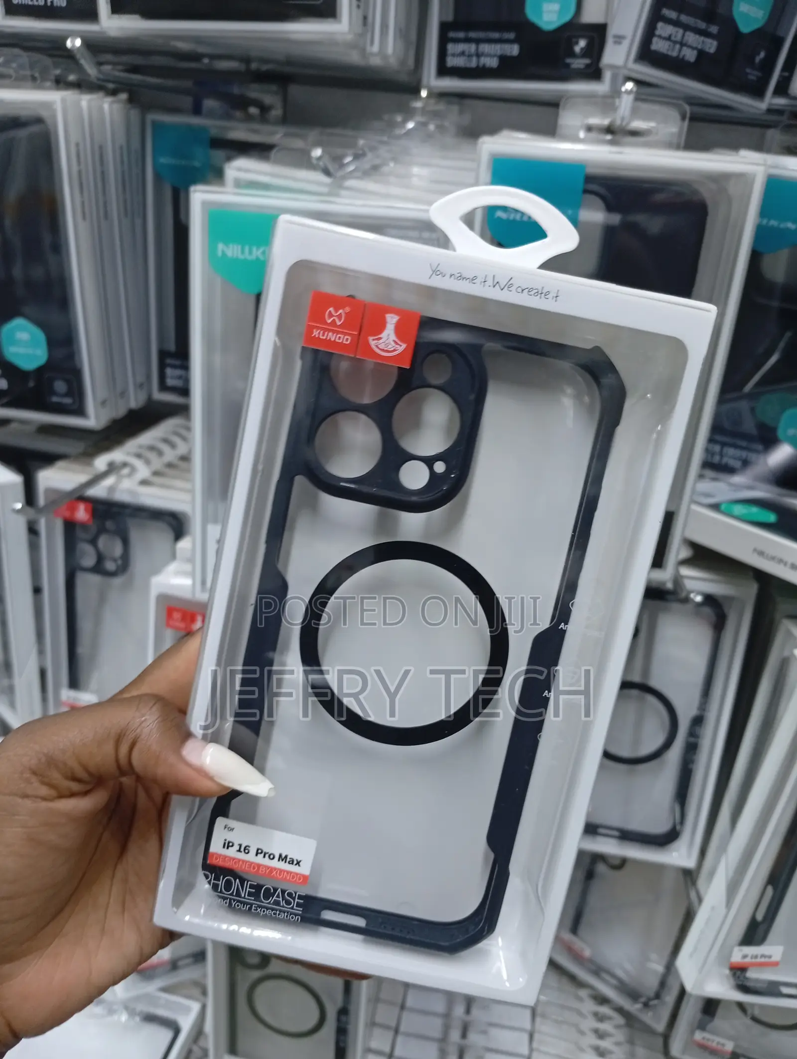 iPhone 16 Pro Max Magnetic Transparent Shockproof Phone Case