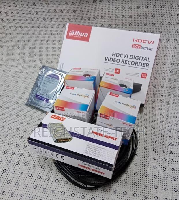 Dahua 4 Channels Smart Dual Colored Cameras Complete Kit