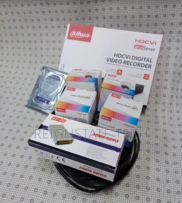 Dahua 4 Channels Smart Dual Colored Cameras Complete Kit