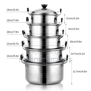 10 Pieces Stainless Steel Cooking Pots