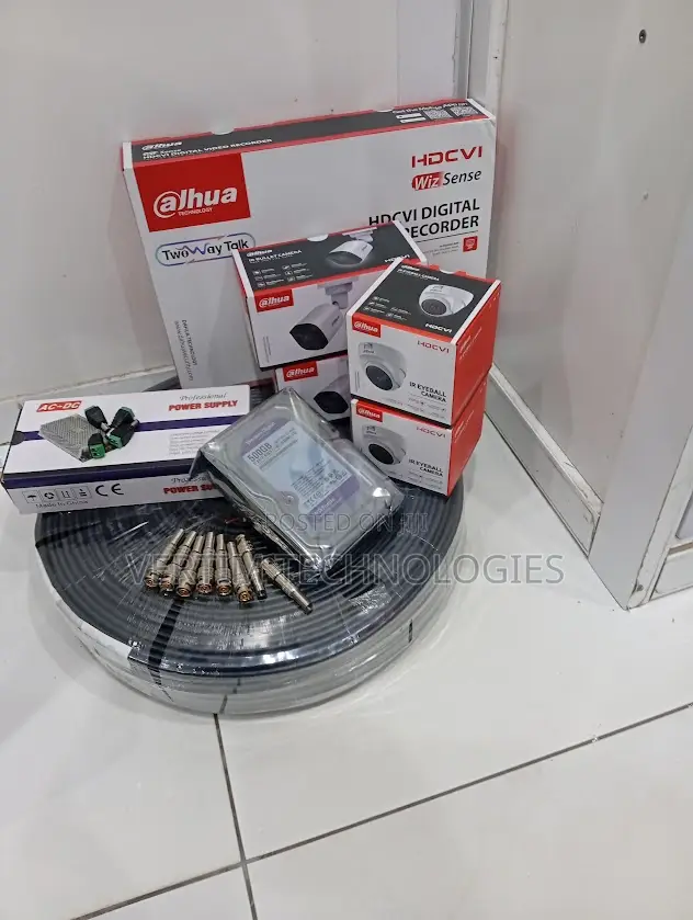 Full Hd (2mp) 4 CCTV Camera 4ch.Full Hd DVR Kit Dahua