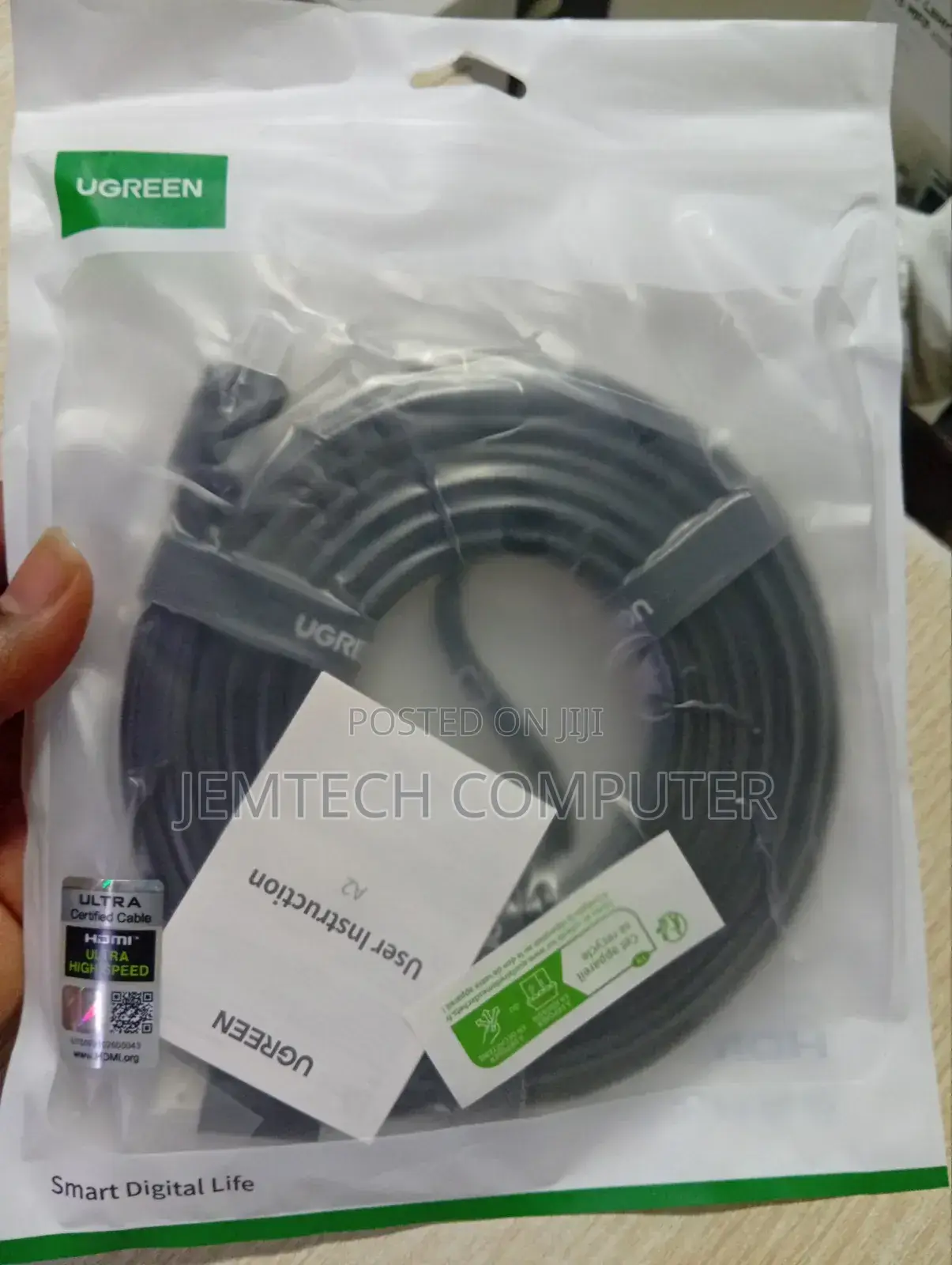 Ugreen Hdmi 2.1 Hdmi Cable Male to Male Braided 5m - Hd150