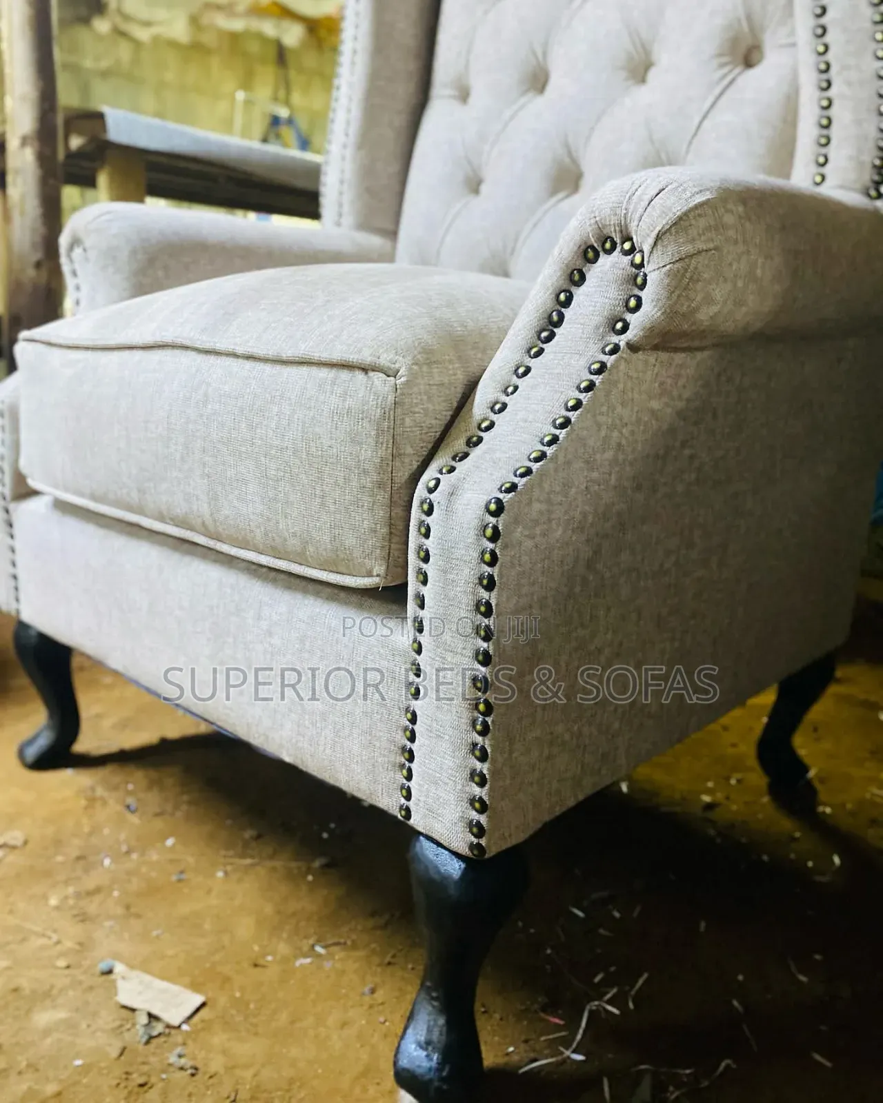 Cream Accent Armchair