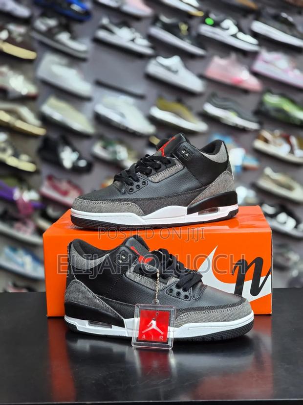 Levi's X Air Jordan 3 Retro Sp in the Black Denim Colorway.