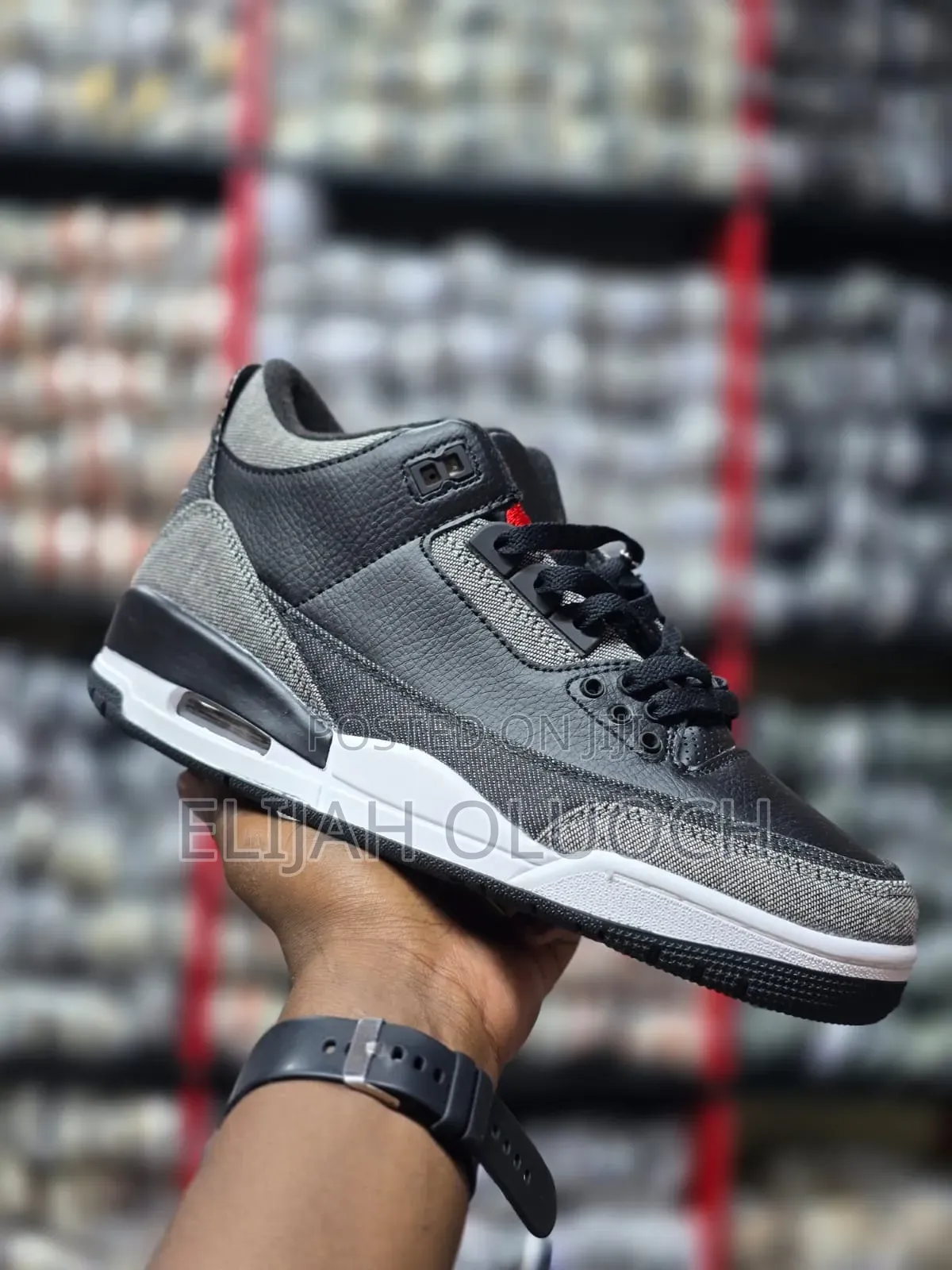 Levi's X Air Jordan 3 Retro Sp in the Black Denim Colorway.