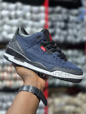 Levi's X Air Jordan 3 Retro Sp "Denim Blue" Sneakers.