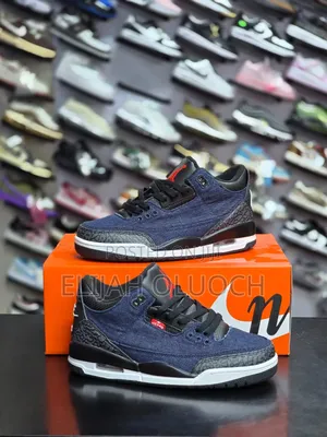 Levi's X Air Jordan 3 Retro Sp "Denim Blue" Sneakers.