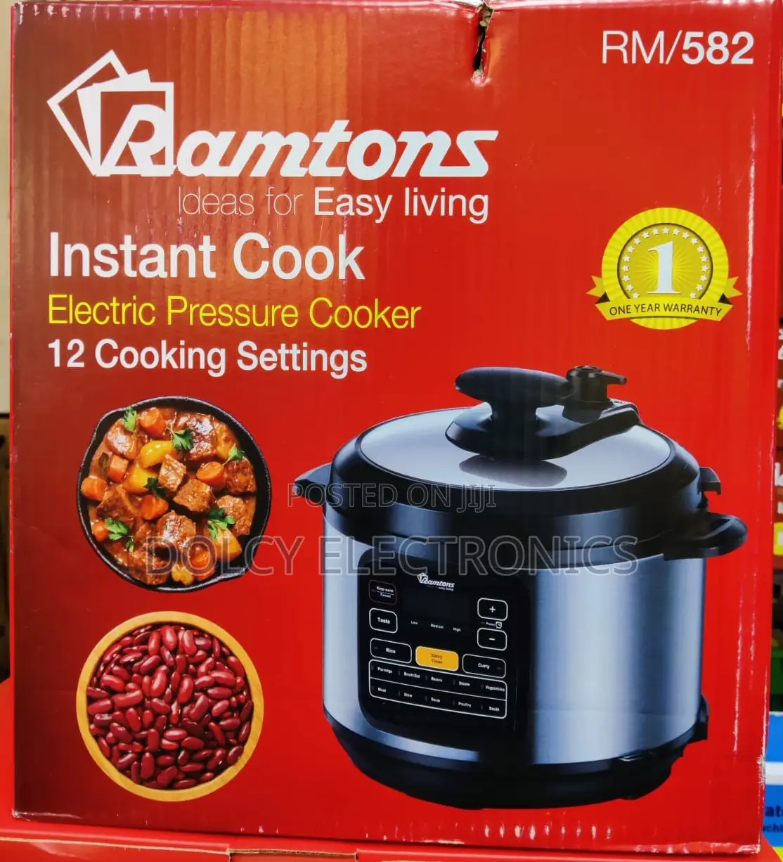 Ramtons Rm/582 Electric Pressure Cooker 6litres
