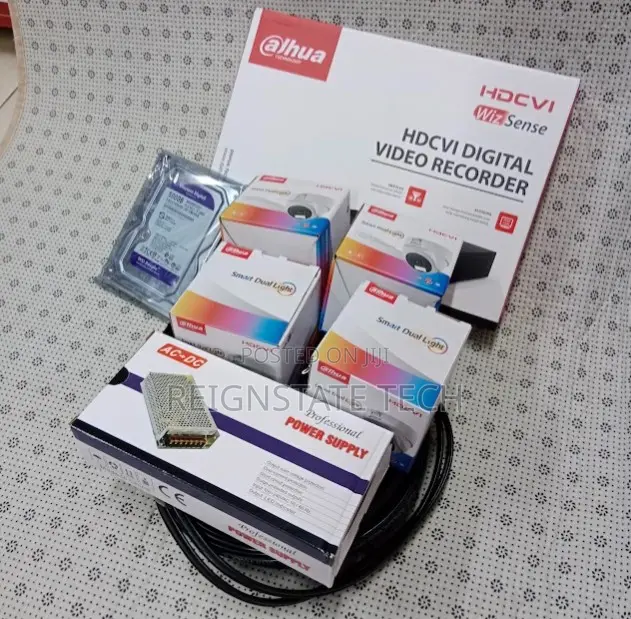 Dahua 4 CCTV Cameras Full Kit Smart Dual (With Mic)