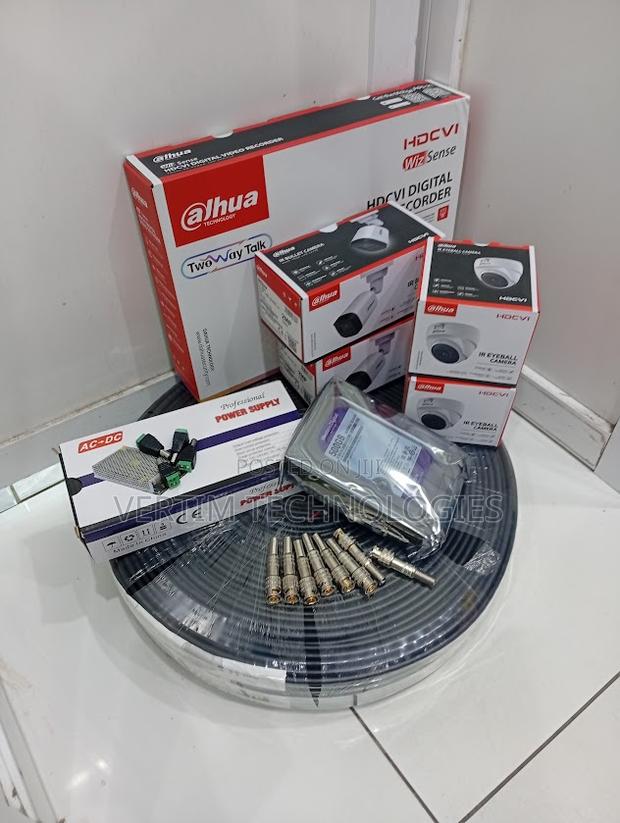 Dahua 4 Camera CCTV Kit With 4ch DVR and Installation Accessories