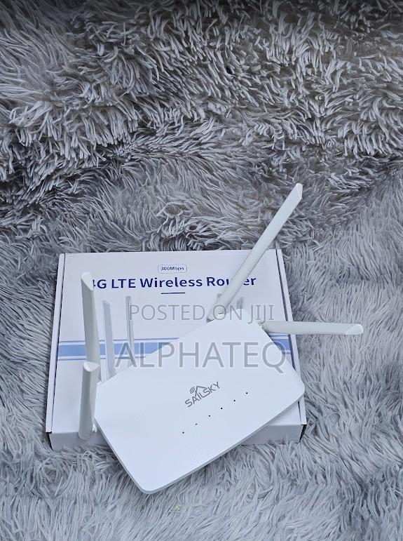 Sailsky 4g Lte Wireless Router - 300mbps, White, Pvc, Sim Card Slot